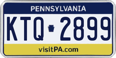 PA license plate KTQ2899