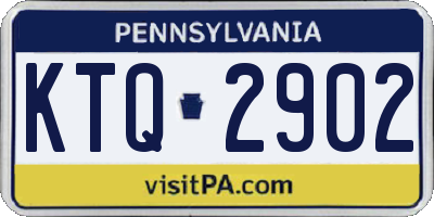 PA license plate KTQ2902