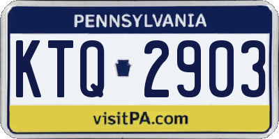 PA license plate KTQ2903