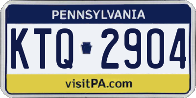 PA license plate KTQ2904