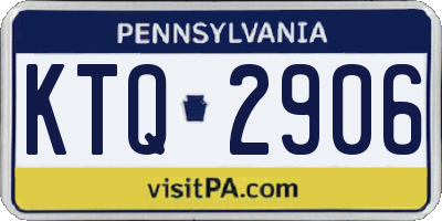 PA license plate KTQ2906
