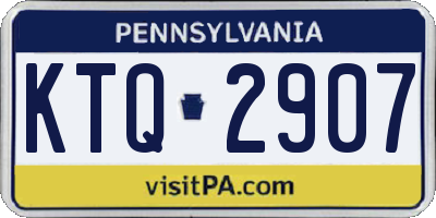 PA license plate KTQ2907