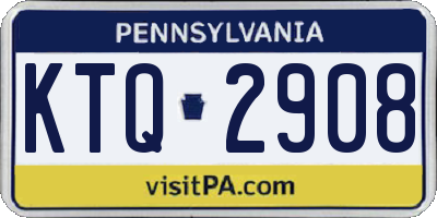 PA license plate KTQ2908