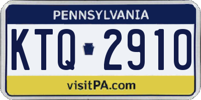 PA license plate KTQ2910