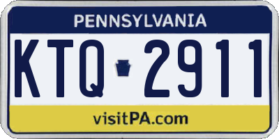 PA license plate KTQ2911