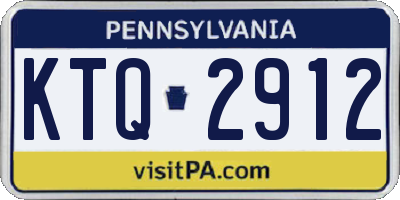 PA license plate KTQ2912