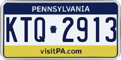 PA license plate KTQ2913