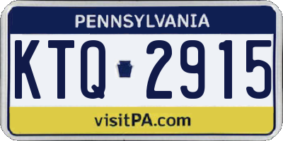 PA license plate KTQ2915