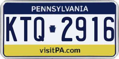 PA license plate KTQ2916