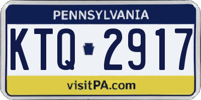 PA license plate KTQ2917