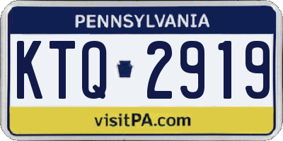 PA license plate KTQ2919