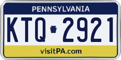 PA license plate KTQ2921