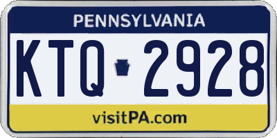 PA license plate KTQ2928