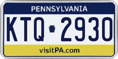 PA license plate KTQ2930