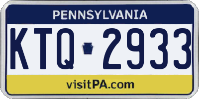 PA license plate KTQ2933