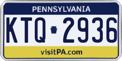 PA license plate KTQ2936