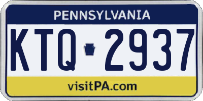 PA license plate KTQ2937
