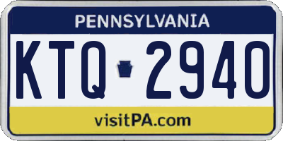 PA license plate KTQ2940