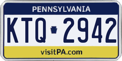 PA license plate KTQ2942