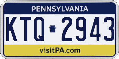 PA license plate KTQ2943