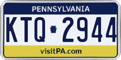PA license plate KTQ2944