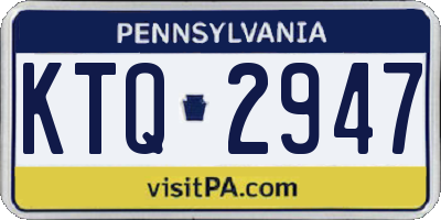 PA license plate KTQ2947