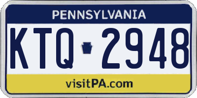PA license plate KTQ2948