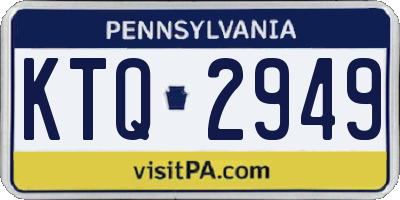 PA license plate KTQ2949