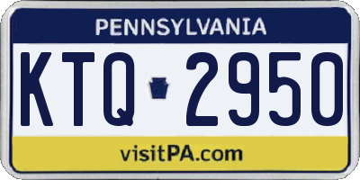 PA license plate KTQ2950