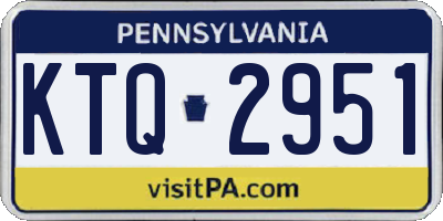 PA license plate KTQ2951