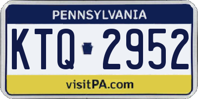 PA license plate KTQ2952