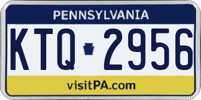 PA license plate KTQ2956