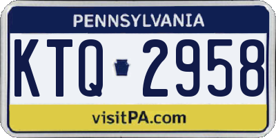 PA license plate KTQ2958