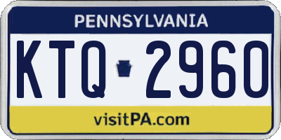 PA license plate KTQ2960