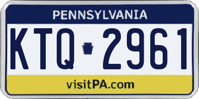PA license plate KTQ2961
