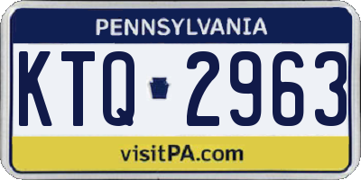 PA license plate KTQ2963
