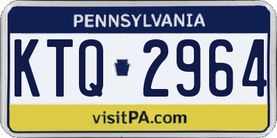 PA license plate KTQ2964