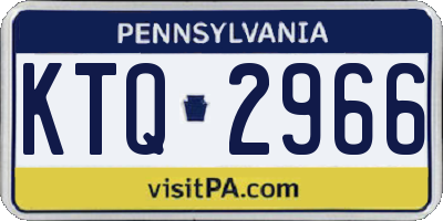 PA license plate KTQ2966