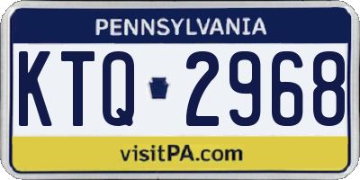 PA license plate KTQ2968
