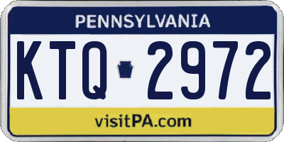 PA license plate KTQ2972