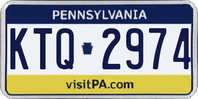 PA license plate KTQ2974