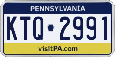 PA license plate KTQ2991