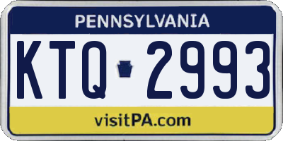 PA license plate KTQ2993