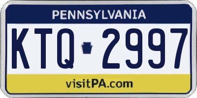 PA license plate KTQ2997
