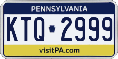 PA license plate KTQ2999