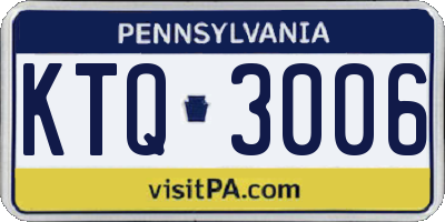 PA license plate KTQ3006