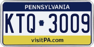 PA license plate KTQ3009