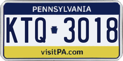 PA license plate KTQ3018