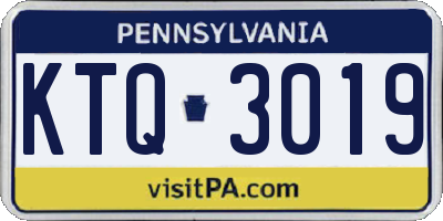 PA license plate KTQ3019