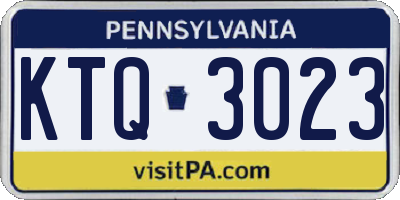 PA license plate KTQ3023